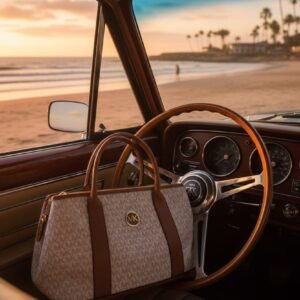 First Copy Bag Michael kors Luisa Medium Signature Logo Satchel WT